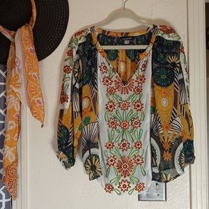 Embroidered Floral Blouse